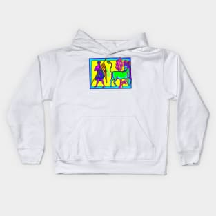 Bad Medieval Art Concerning Sorta Cow Goat Thing Fart 90s Retro Frank Feel Kids Hoodie